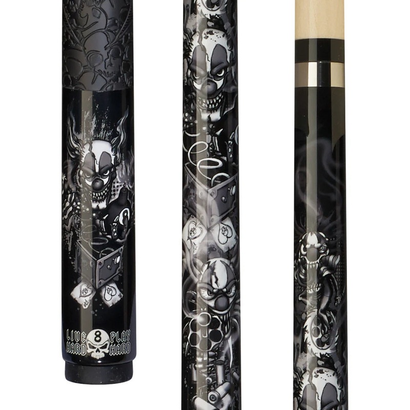 PLAYERS D-CN Demented Clowns Sport Grip Pool Cue