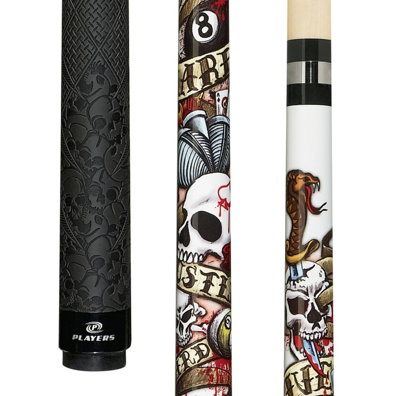 PLAYERS D-LH Live Hard Hustle Hard Sport Grip Pool Cue