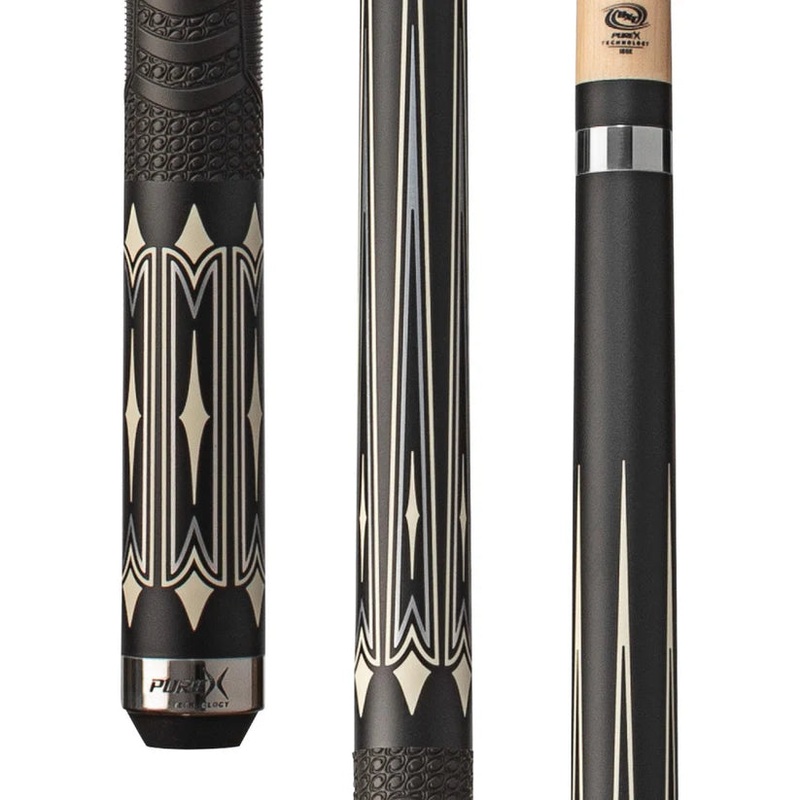 Pure X HXT103 Matte Black Pool Cue w/ MZ Grip