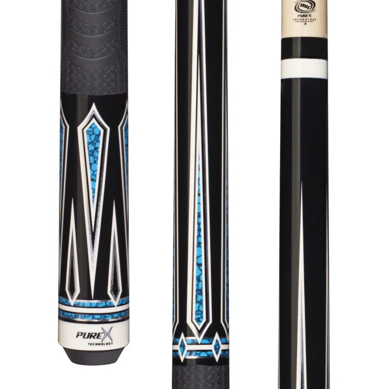Pure X HXT62 Black/Blue Recon Pool Cue w/ MZ Grip