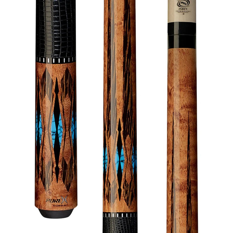 Pure X HXTE2 Antique Birdseye Pool Cue w/ Embossed Leather Wrap