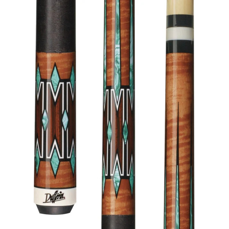 Dufferin D-SE20 Curly Maple & Green Malachite Pool Cue