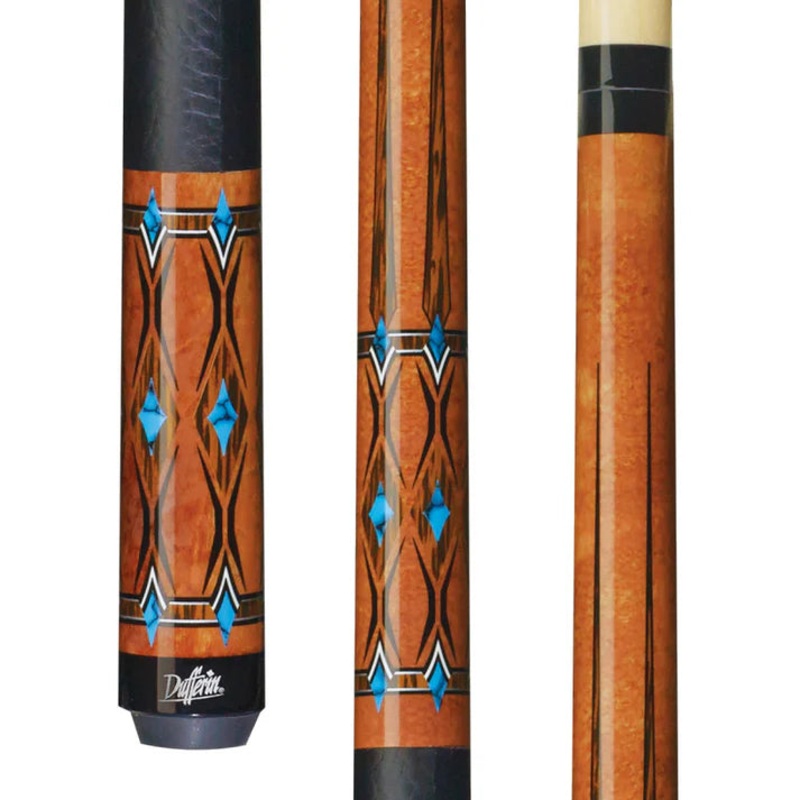 Dufferin D-SE21 Curly Maple & Blue Recon Pool Cue