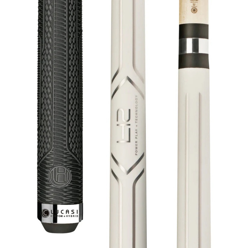 Lucasi LHC13 Hybrid Matte White Pool Cue – Sleek & High-Performance by Cue & Case