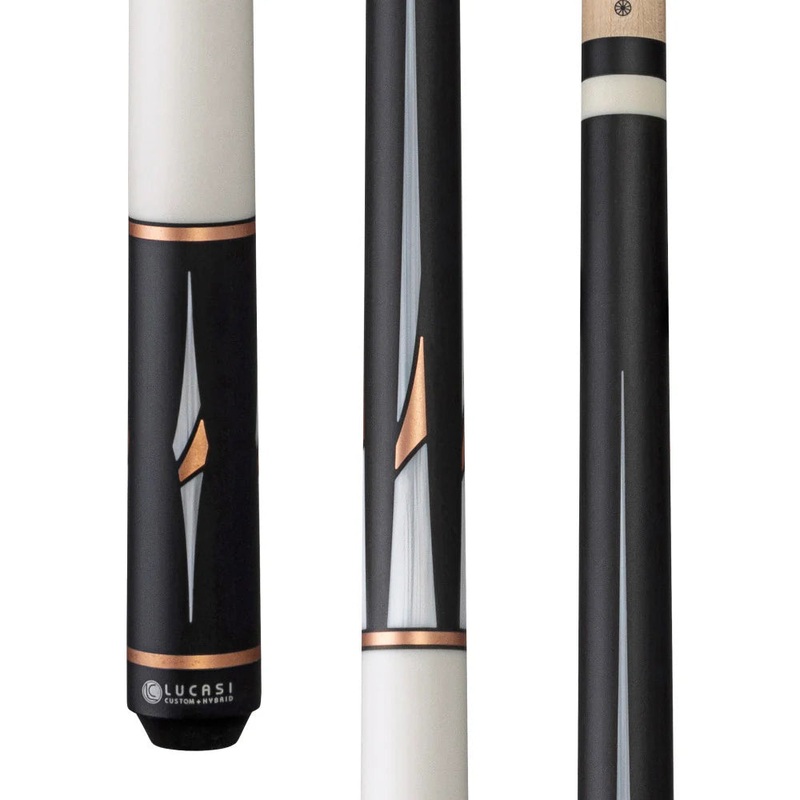 Lucasi LUX63 Pool Cue  Midnight Black with Rose Gold Accents by Cue & Case