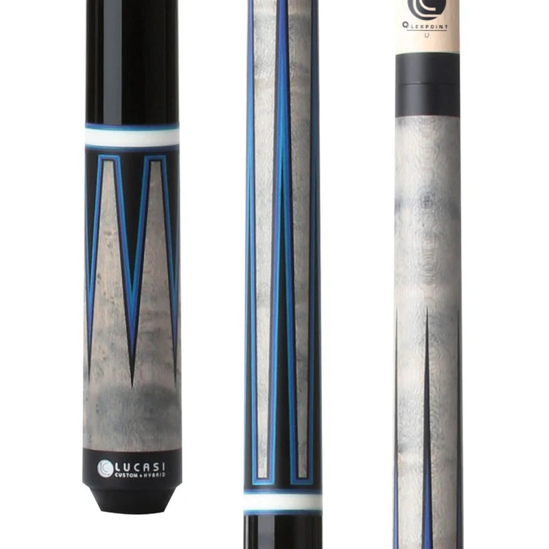 Lucasi LZC53 Custom Black & Grey Pool Cue by Cue & Case