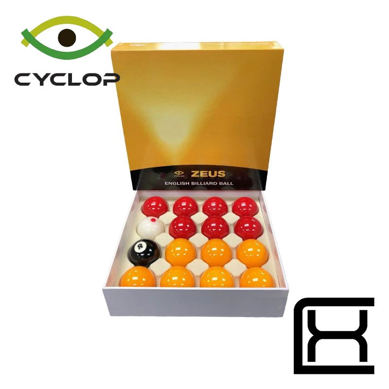 Cyclop Zeus English Pool Balls – Yellow Reds