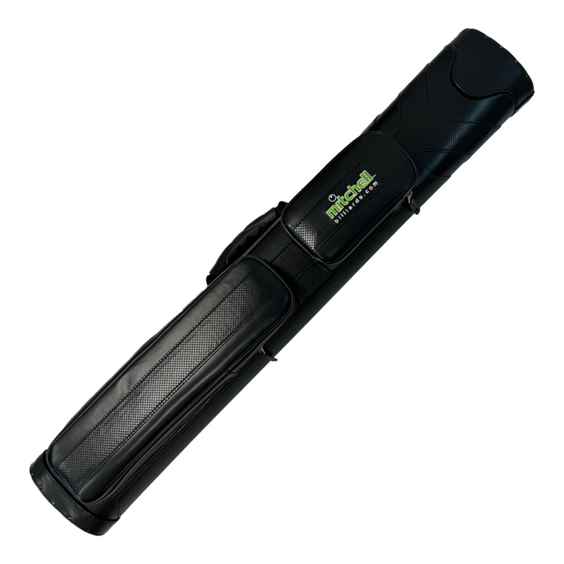 2-Piece Black Vinyl Heavy Duty Tube Cue Case