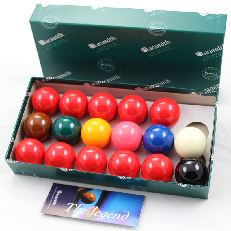 Aramith 2″ (50.8mm) Premier Snooker Balls – 10 Red – 17 Balls