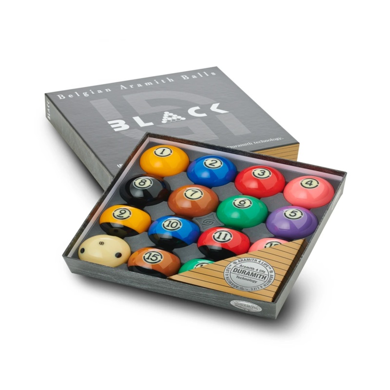 Aramith 2-Inch Tournament Black Pool Ball Set