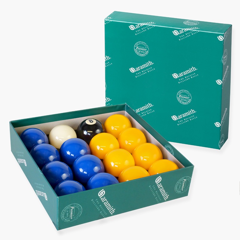 Aramith Premier BLUE & YELLOW 2″ Pool Balls + 1 7/8″ Cue Ball, Suitable for Pubs