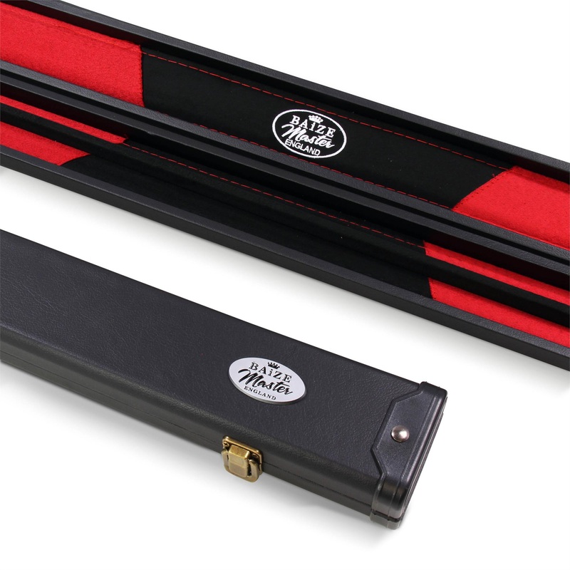 Baize Master 2 Piece Deluxe Snooker Pool Cue Case with Plastic Ends – Coloured Interior