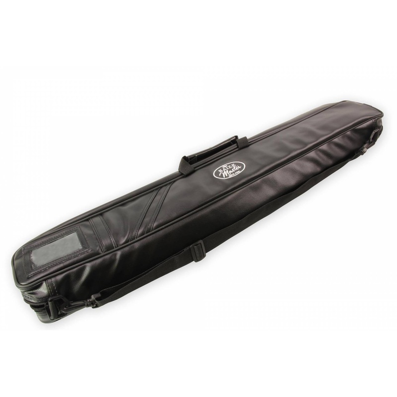 Baize Master Premium Soft Black DUAL Pool Cue Case for 2 Cues  2 Butts & 2 Shafts