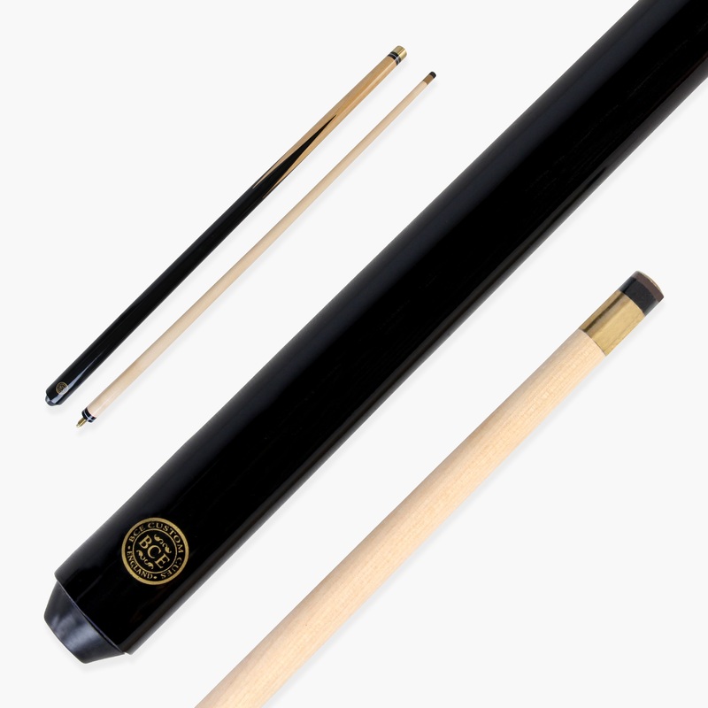 BCE 57 Inch 2pc Black POOL MASTER Economy Hardwood Pool Snooker Cue with 11mm Screw On Tip – great starter cue for beginner players!