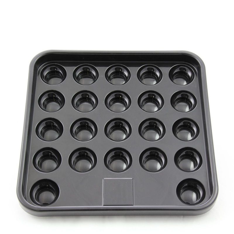 Black Hard Plastic 22 Snooker Ball Tray Carrier For 2 1/16″ Snooker Balls