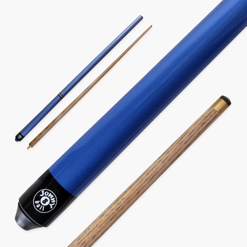 Jonny 8 Ball 48″ BLUE PRO-TRIAD 3 Section Pool Cue – 8mm Elk Master Tip