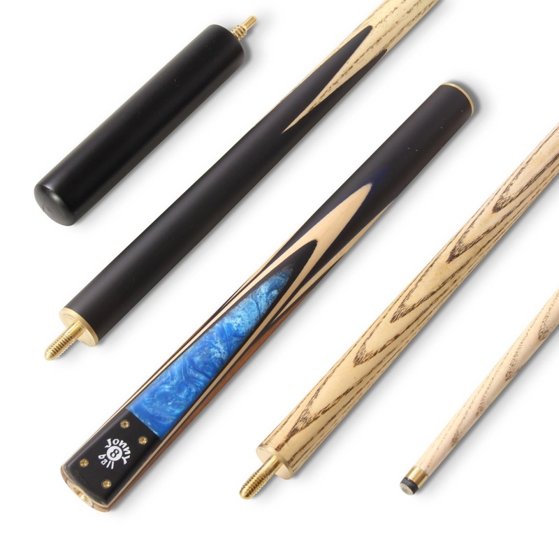Jonny 8 Ball MARBLE 57 Inch 3 Piece Snooker Pool Cue 9mm Tip – Shorten to 44 Inch