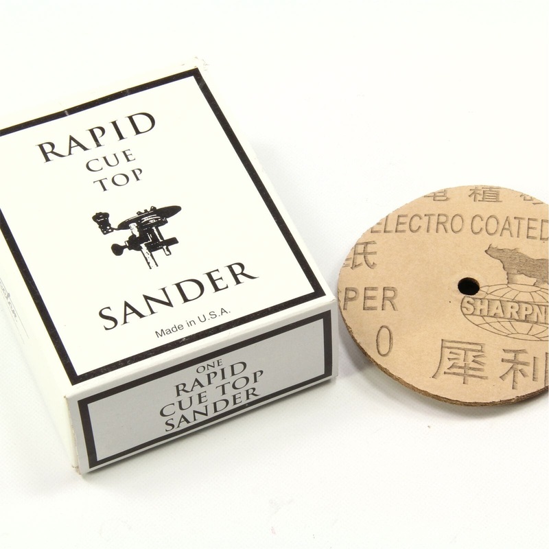 RAPID TIP TOP SANDER – Re Tipping Tool, Clean Cue Tip Ferrules + 10 Spare Papers