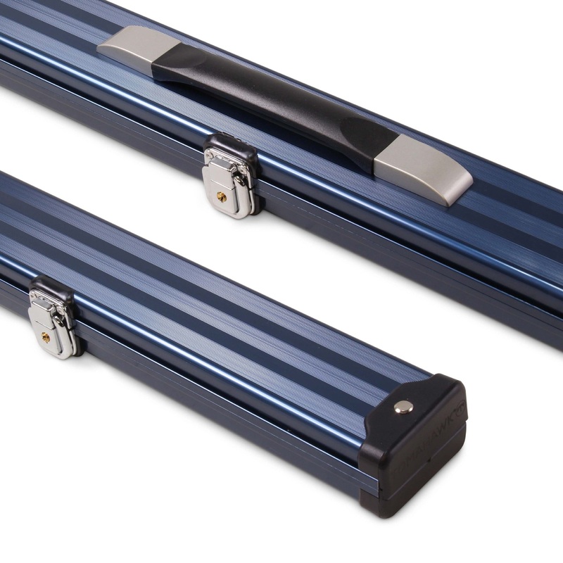 3/4 Lockable Aluminium Snooker Pool Cue Case with Tough Plastic Ends – Holds 1 3/4 Joint Cue + Extensions