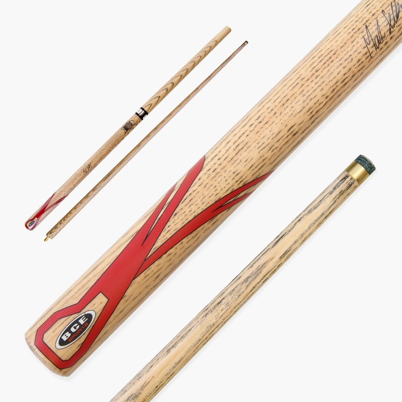 BCE Mark Selby RED CLASSIC ASH Weight Adjustable 57″ 2pc Ash Pool Snooker Cue – 9.5mm