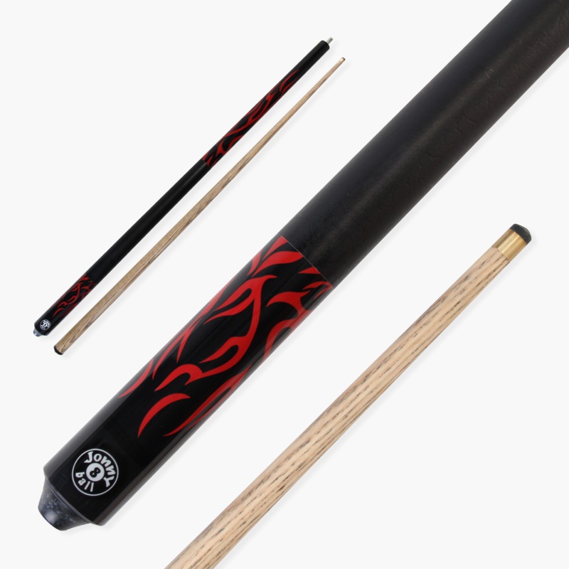 Jonny 8 Ball 57 Inch 2 Piece RISS Pool Cue 8.5mm Elk Master Tip – Interchangeable Shaft