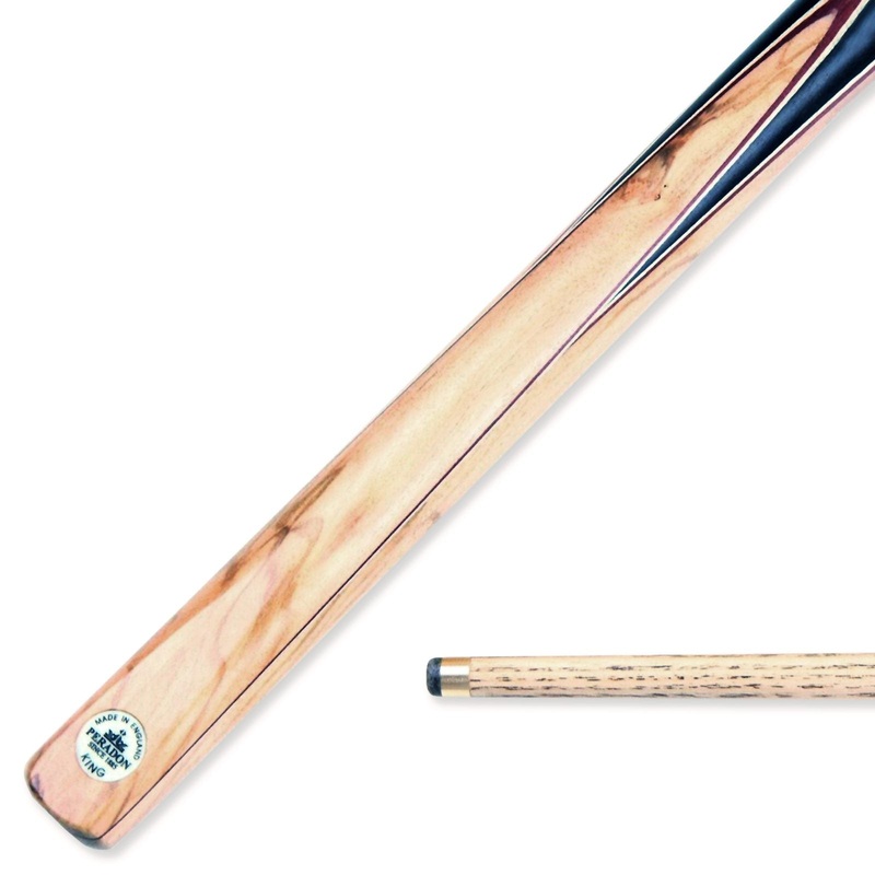 Peradon KING 58″ Hand Spliced Genuine Ebony Ash 3/4 Jointed Pool Cue, 9.5mm Tip
