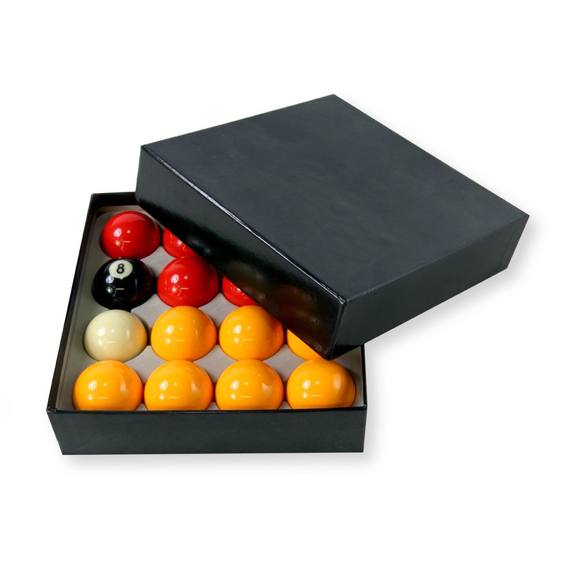 PREMIUM GRADE 2″ Inch (50.8mm) Reds and Yellows English Pool Balls + 1 7/8 Inch Cue Ball – Perfect for Home Tables and Coin-operated Tables