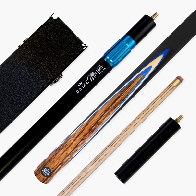 Baize Master Challenger 57″ 2-Piece Cue – 9.3mm Tip with Case, Extension & Mini Butt