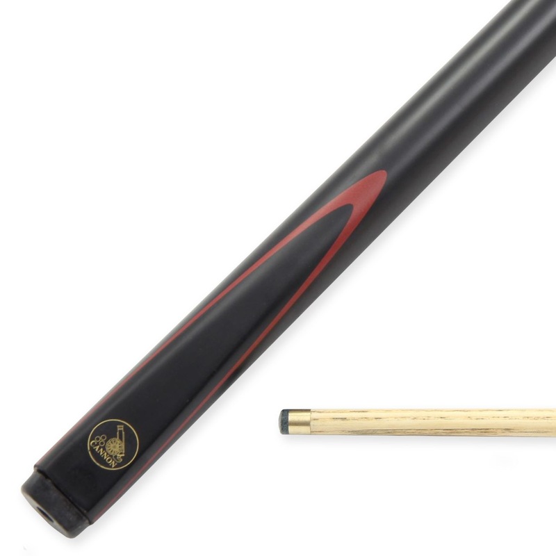 Cannon RED & BLACK VIPER 3 Piece 57 Inch Snooker Pool Cue by Peradon – 9mm Tip