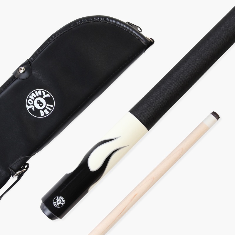 Jonny 8 Ball Flame 58″ Maple Pool Snooker Cue with 11mm Tip and Heavy Duty Vinyl Soft Case
