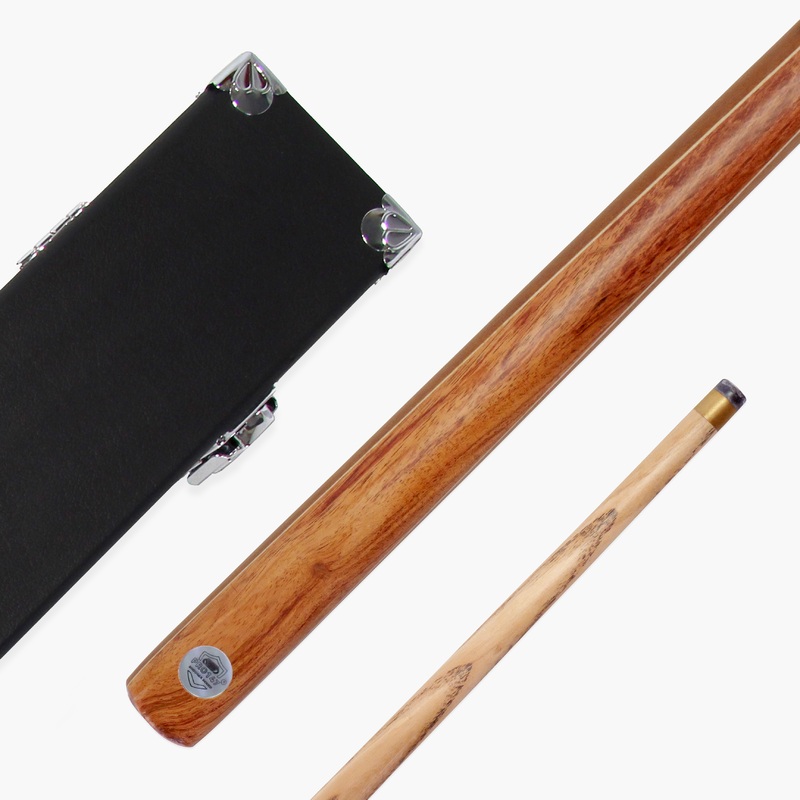 PRO147 Brown Sandalwood 57 Inch 2 Piece Heavy Weight Snooker Cue and Case Set 9.8mm Tip