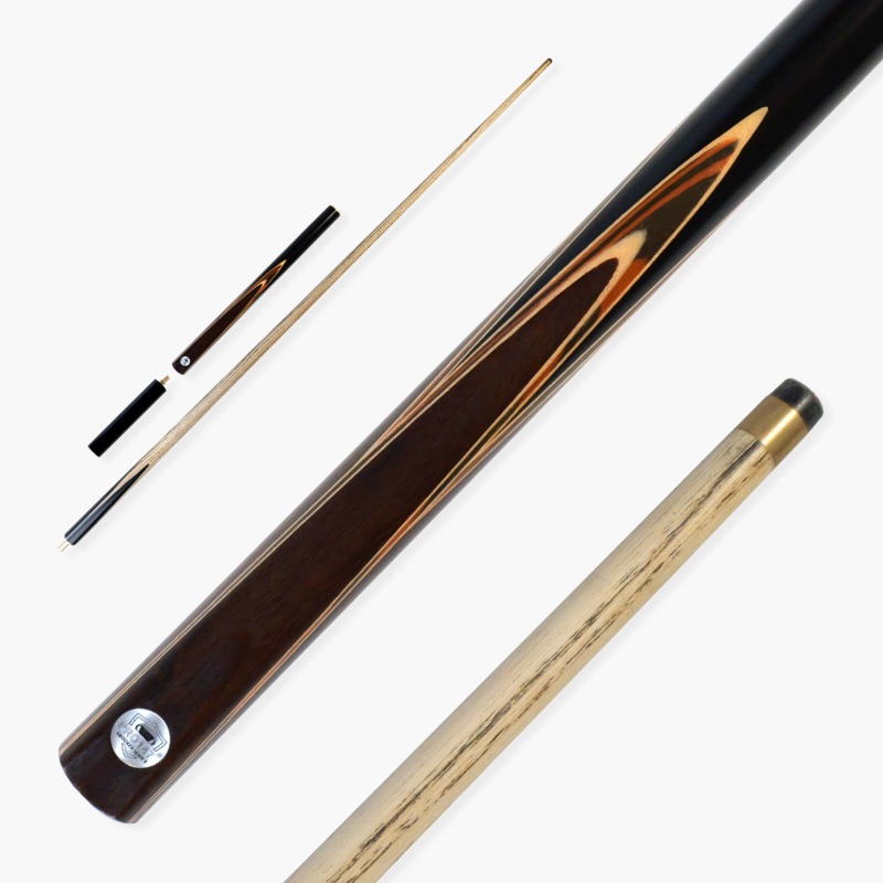 Pro147 CLASSIC 3/4 Jointed Snooker Pool Cue with Genuine Multi Spliced Butt 9.5mm Leather Tip and Quick Release + 6″ Mini Butt