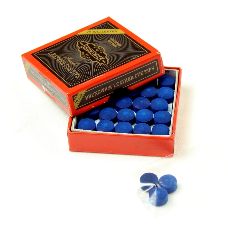3 X 10mm Leather Blue Diamond Snooker Pool Cue Tips – Free Sandpaper