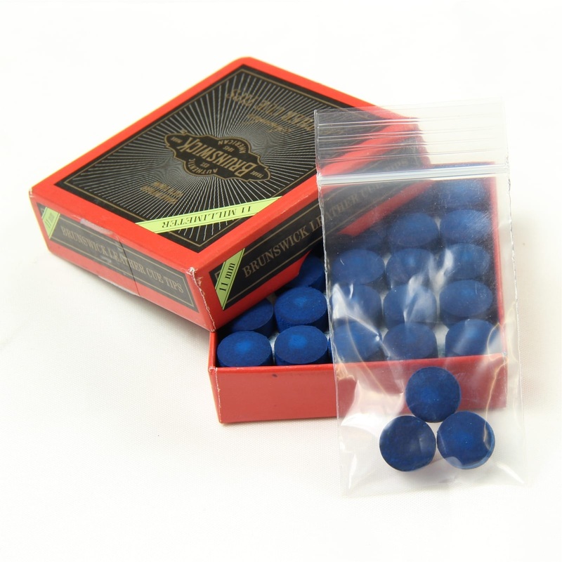 3 X 11mm Leather Blue Diamond Snooker Pool Cue Tips – Free Sandpaper