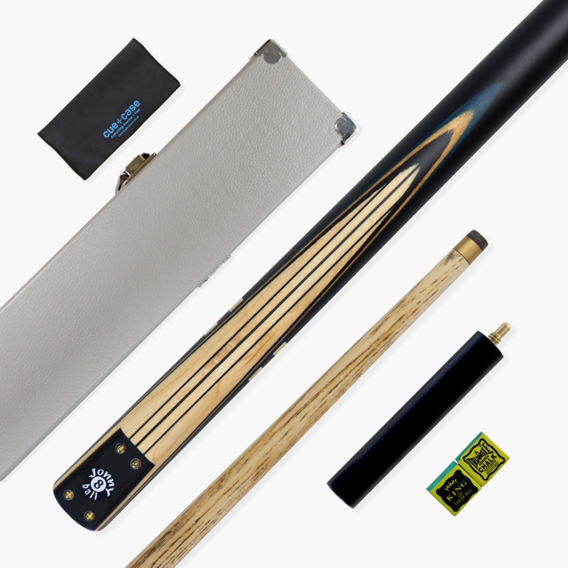 Jonny 8 Ball Traditional Range 57 Inch  Joint Snooker Pool Cue and Case Set 9mm Tip