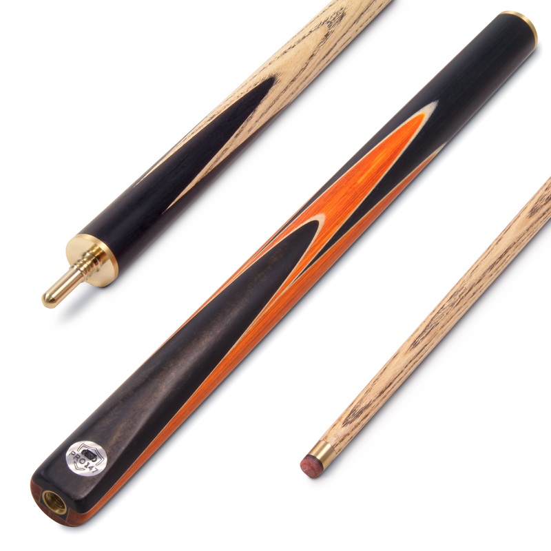 PRO147 3/4 CRUCIBLE Hand Spliced 57 Inch Ash Snooker Pool Cue with 9.5mm Tip + Mini Butt Extension