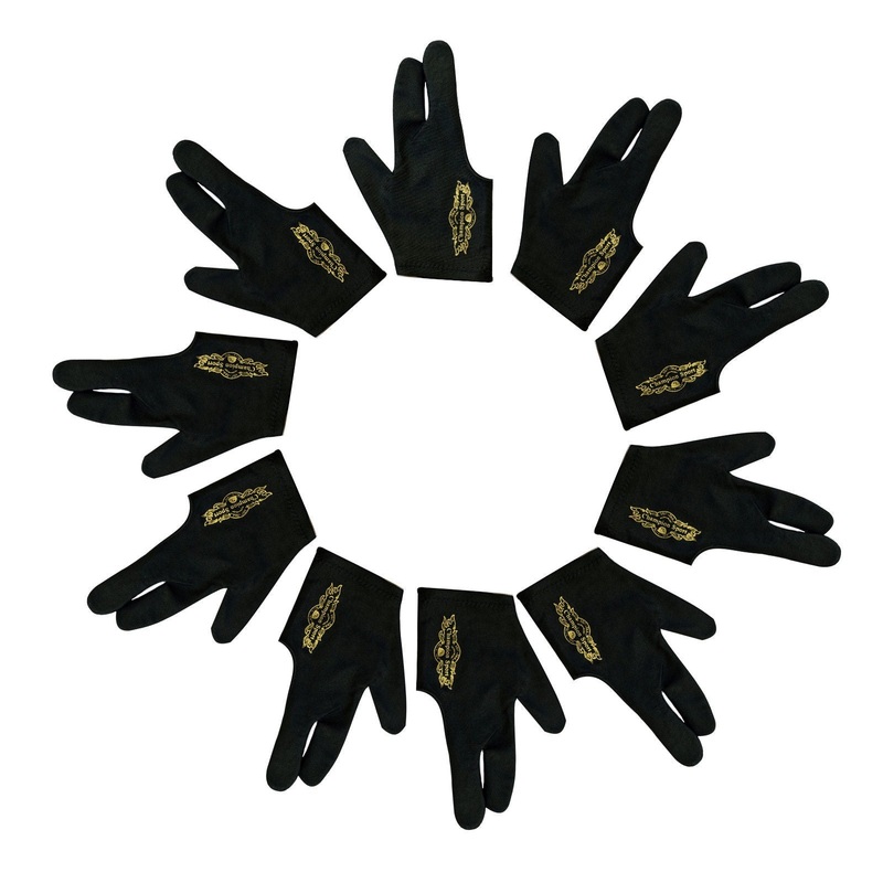 10 Champion Sport Black left Hand Billiards Gloves For Pool Cues