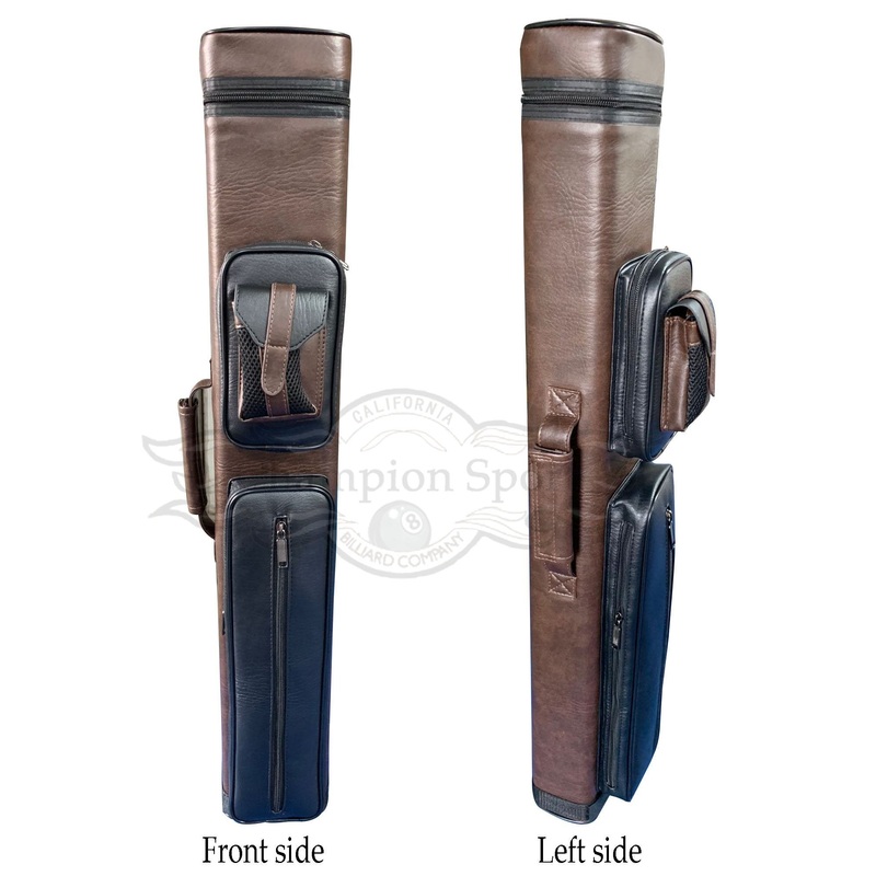 2020 New Instroke Leather Cue Cases 2×4 Holds 2 butts and 4 shafts pool cue,   Model: I-62605A Brown Color