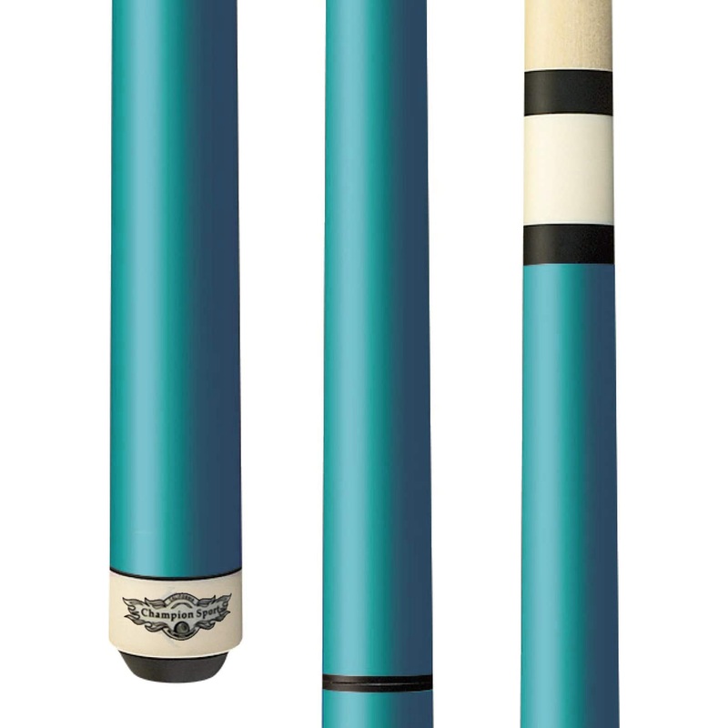 2023 Champion Eros Series Jump and break cue —–Model:TF5 Turquoise Jump and break Cue, Champion Glove, 58″,13 mm