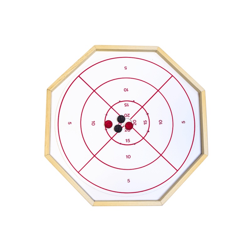 CROKINOLE GAME AND CHECKERBOARD 2 IN 1