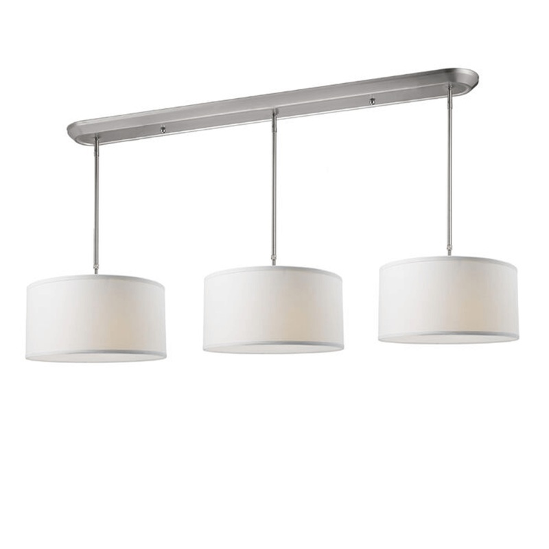 ALBION BRUSHED NICKEL – WHITE DRUM