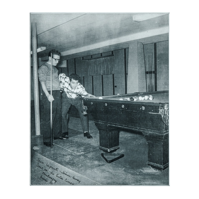 LAMINATED “LES JEROLAS AT POOL” 10″ X 12″