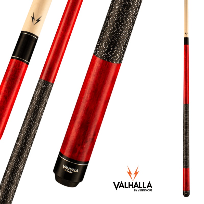 VIKING VALHALLA VA114 RED POOL CUE LINEN WRAP 13MM 19OZ