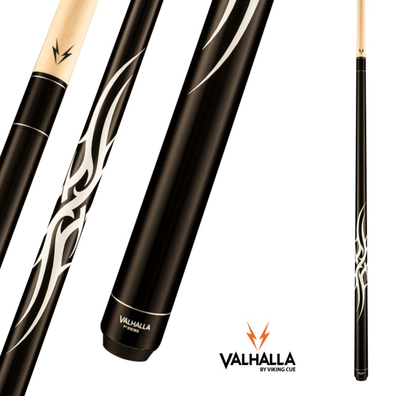 VIKING VALHALLA VA204 BLACK/WHITE PATTERN CUE 13MM 19OZ