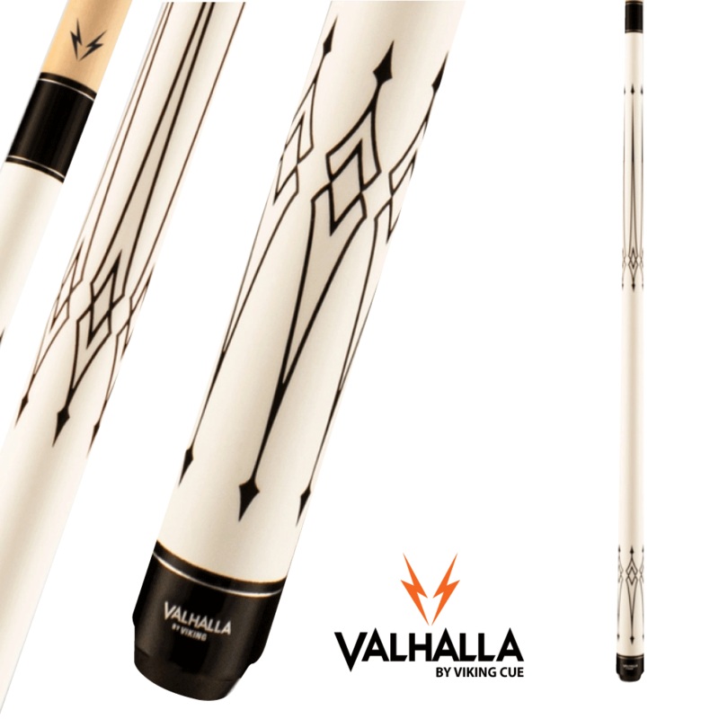 VIKING VALHALLA VA221 19OZ WHITE WITH BLACK PATTERN POOL CUE