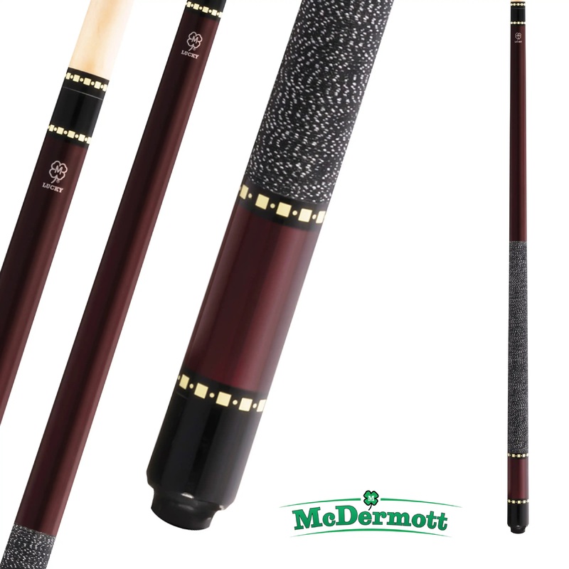 MCDERMOTT POOL CUE LUCKY SERIES L10 METALLIC RED 13MM 19OZ