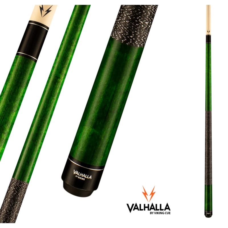 VIKING VALHALLA VA115 POOL CUE GREEN LINEN WRAP 13MM 19OZ