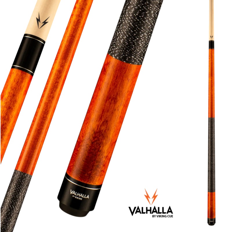 VIKING VALHALLA VA119 POOL CUE ORANGE LINEN WRAP 13MM 19OZ