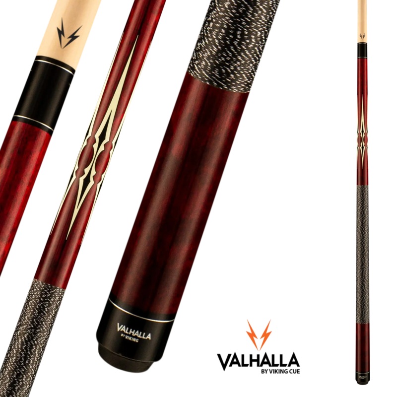 VIKING VALHALLA VA232 POOL CUE RED LINEN WRAP 13MM 19OZ