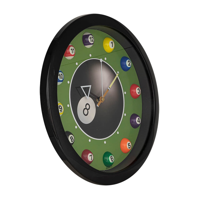 BILLIARD CLOCK #8 11” DIAMETER